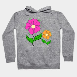 colourful flower meadow daisy flower pattern daisies Hoodie